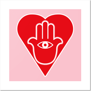 Hamsa Heart Posters and Art